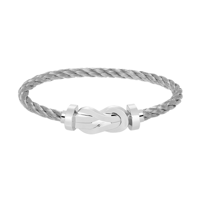 [Favorite]LARGE 8-FIGURE BUCKLE BRACELET - WHITE GOLD