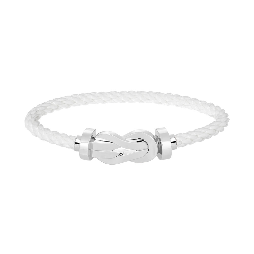 [Favorite]LARGE 8-FIGURE BUCKLE BRACELET - WHITE GOLD