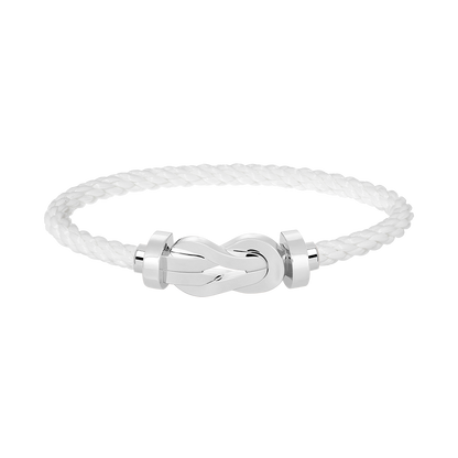 [Favorite]LARGE 8-FIGURE BUCKLE BRACELET - WHITE GOLD