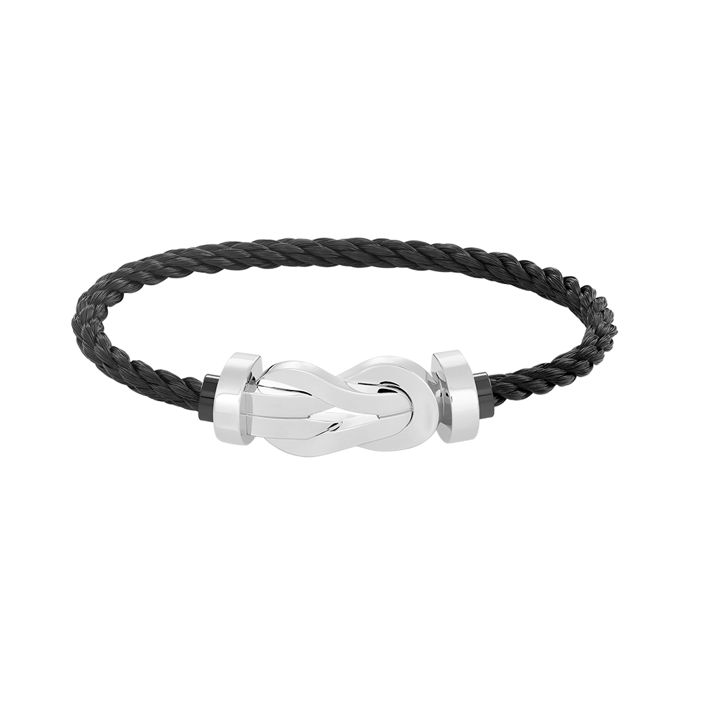 [Favorite]LARGE 8-FIGURE BUCKLE BRACELET - WHITE GOLD