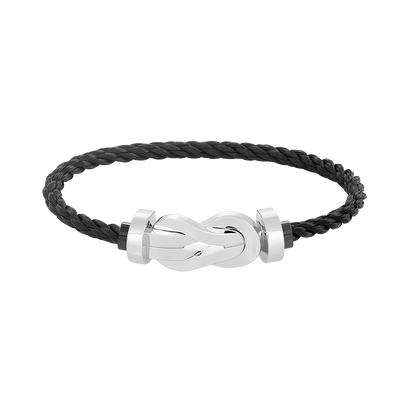 [Favorite]LARGE 8-FIGURE BUCKLE BRACELET - WHITE GOLD