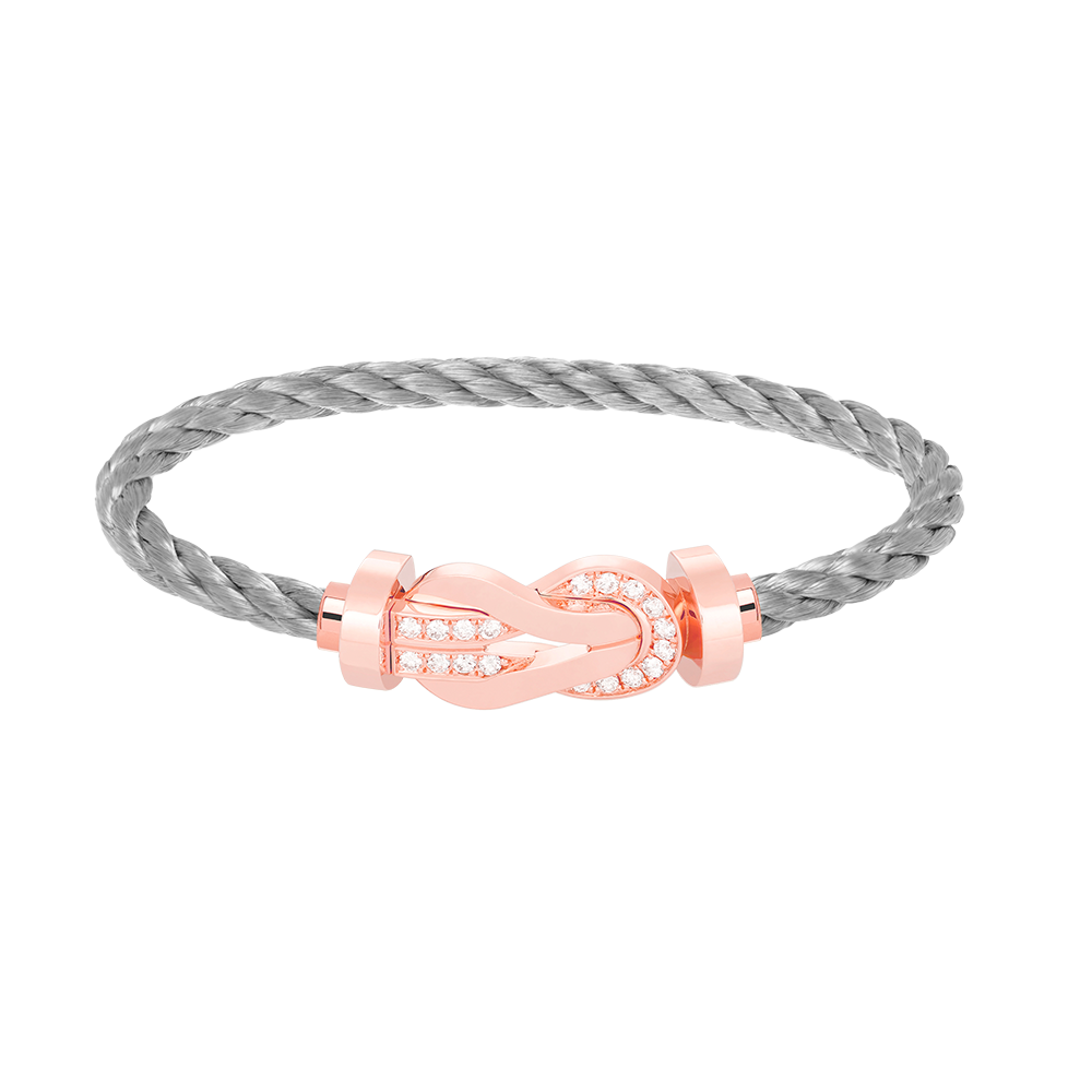 [Favorit]GROSSES ACHTSTELLIGES HALBDELMAS-ARMBAND MIT SCHNALLE - ROSÉGOLD