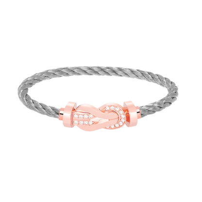 [Favorit]GROSSES ACHTSTELLIGES HALBDELMAS-ARMBAND MIT SCHNALLE - ROSÉGOLD