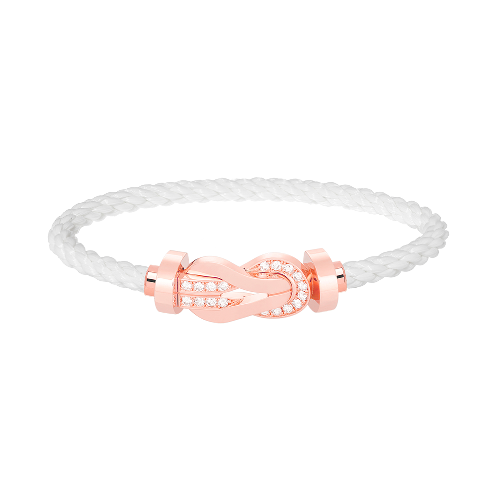 [Favorit]GROSSES ACHTSTELLIGES HALBDELMAS-ARMBAND MIT SCHNALLE - ROSÉGOLD