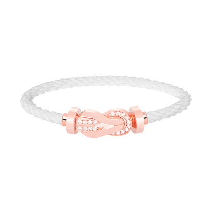 [Favorit]GROSSES ACHTSTELLIGES HALBDELMAS-ARMBAND MIT SCHNALLE - ROSÉGOLD