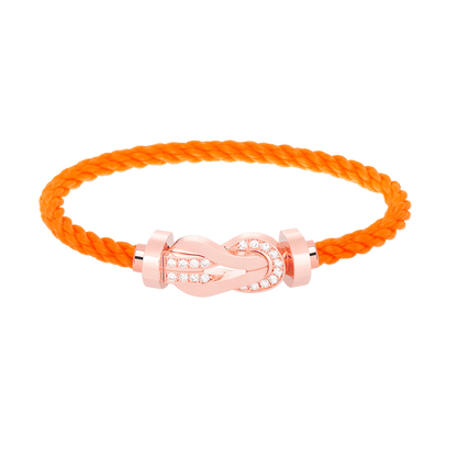 [Favorit]GROSSES ACHTSTELLIGES HALBDELMAS-ARMBAND MIT SCHNALLE - ROSÉGOLD
