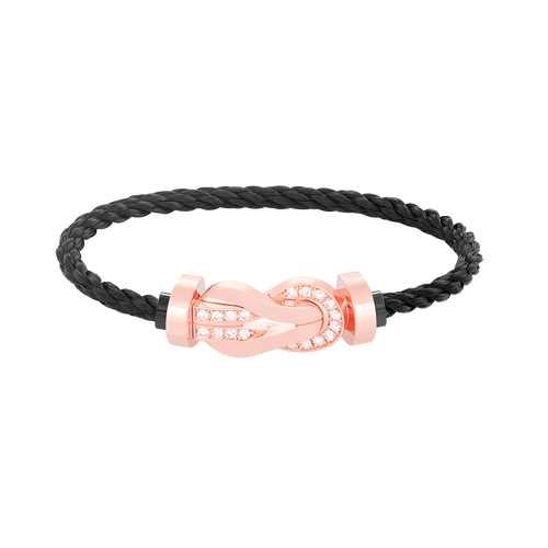 [Favorit]GROSSES ACHTSTELLIGES HALBDELMAS-ARMBAND MIT SCHNALLE - ROSÉGOLD