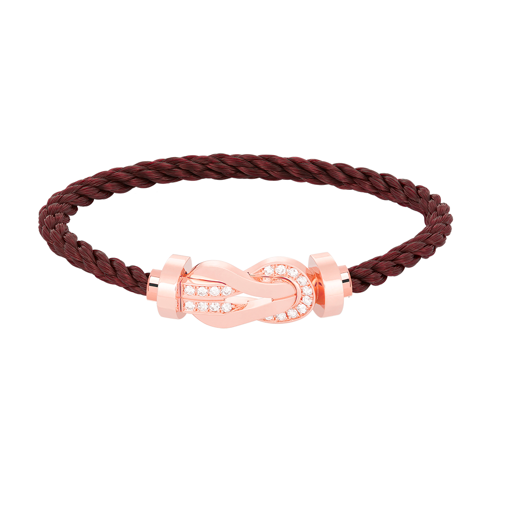 [Favorit]GROSSES ACHTSTELLIGES HALBDELMAS-ARMBAND MIT SCHNALLE - ROSÉGOLD