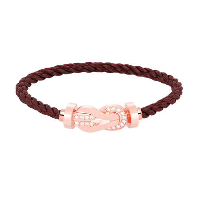 [Favorit]GROSSES ACHTSTELLIGES HALBDELMAS-ARMBAND MIT SCHNALLE - ROSÉGOLD