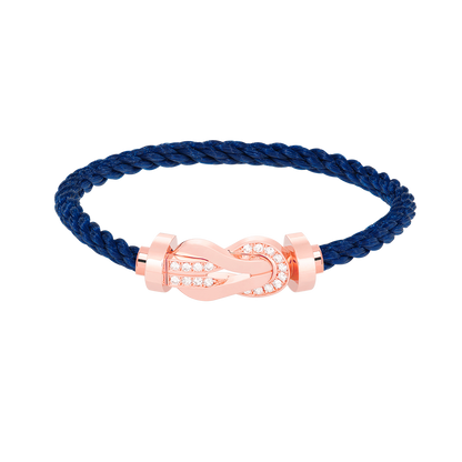 [Favorit]GROSSES ACHTSTELLIGES HALBDELMAS-ARMBAND MIT SCHNALLE - ROSÉGOLD