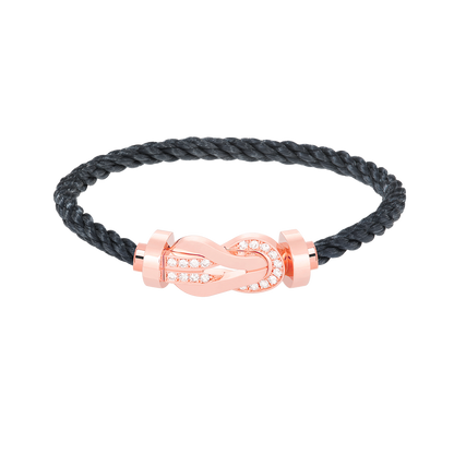 [Favorit]GROSSES ACHTSTELLIGES HALBDELMAS-ARMBAND MIT SCHNALLE - ROSÉGOLD