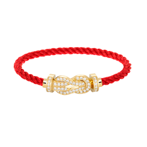 [Favorite]LARGE 8-FIGURE BUCKLE FULL DIAMOND BRACELET - GOLD