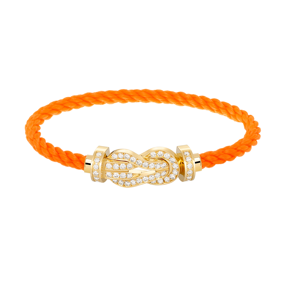 [Favorite]LARGE 8-FIGURE BUCKLE FULL DIAMOND BRACELET - GOLD