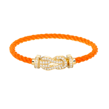 [Favorite]LARGE 8-FIGURE BUCKLE FULL DIAMOND BRACELET - GOLD