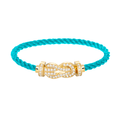 [Favorite]LARGE 8-FIGURE BUCKLE FULL DIAMOND BRACELET - GOLD