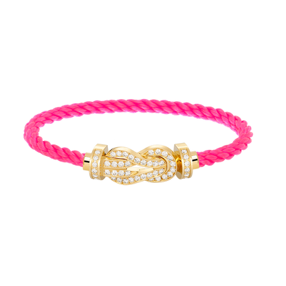 [Favorite]LARGE 8-FIGURE BUCKLE FULL DIAMOND BRACELET - GOLD