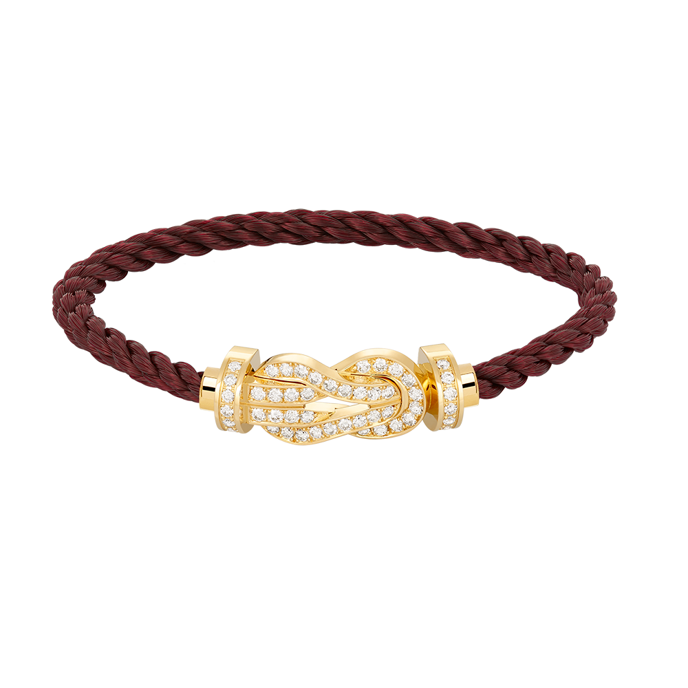 [Favorite]LARGE 8-FIGURE BUCKLE FULL DIAMOND BRACELET - GOLD