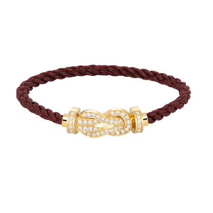 [Favorite]LARGE 8-FIGURE BUCKLE FULL DIAMOND BRACELET - GOLD