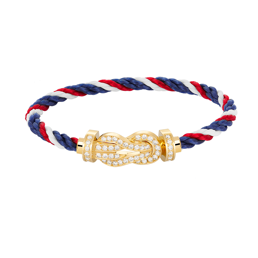 [Favorite]LARGE 8-FIGURE BUCKLE FULL DIAMOND BRACELET - GOLD