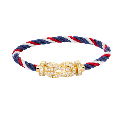 [Favorite]LARGE 8-FIGURE BUCKLE FULL DIAMOND BRACELET - GOLD