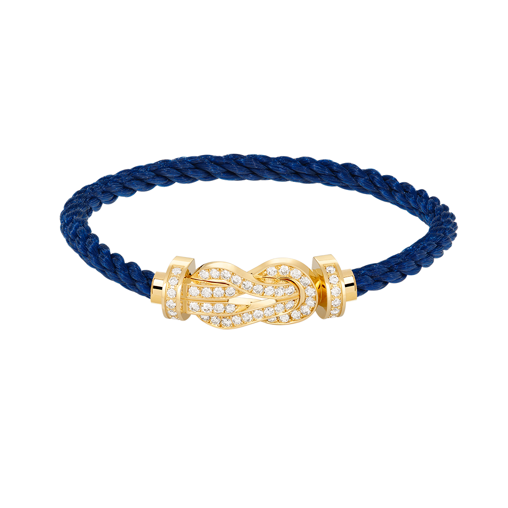 [Favorite]LARGE 8-FIGURE BUCKLE FULL DIAMOND BRACELET - GOLD
