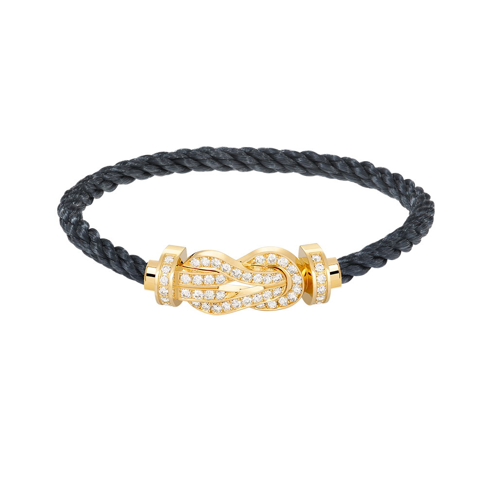 [Favorite]LARGE 8-FIGURE BUCKLE FULL DIAMOND BRACELET - GOLD
