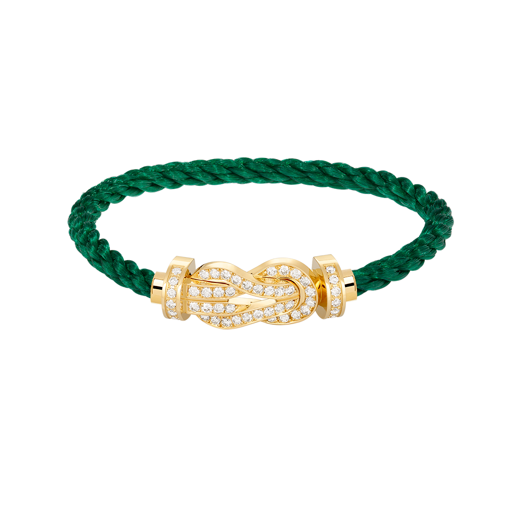 [Favorite]LARGE 8-FIGURE BUCKLE FULL DIAMOND BRACELET - GOLD