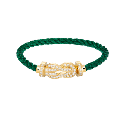 [Favorite]LARGE 8-FIGURE BUCKLE FULL DIAMOND BRACELET - GOLD