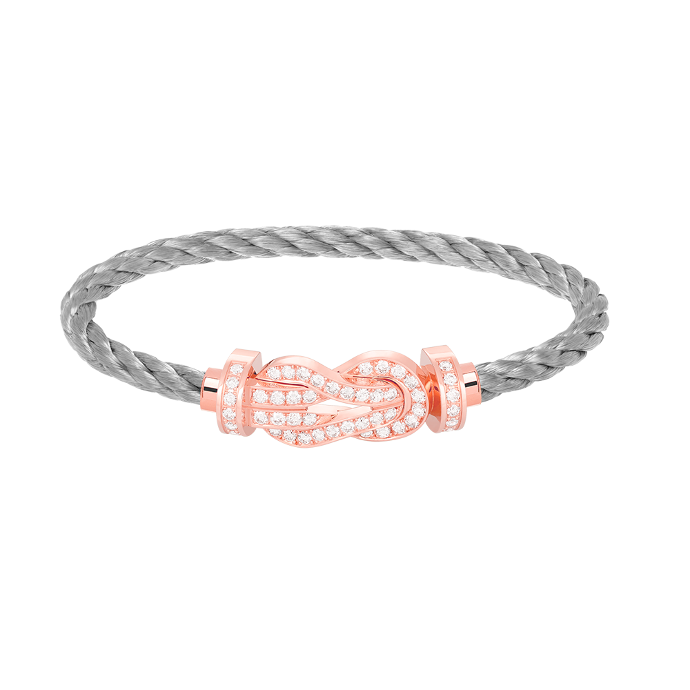 [Favorite]LARGE 8-FIGURE BUCKLE FULL DIAMOND BRACELET - ROSE GOLD