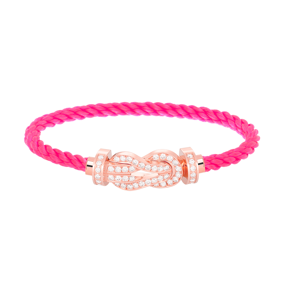 [Favorite]LARGE 8-FIGURE BUCKLE FULL DIAMOND BRACELET - ROSE GOLD