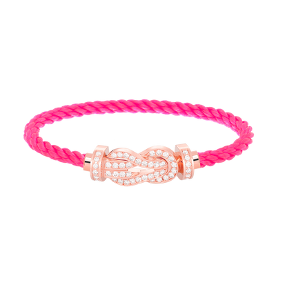 [Favorite]LARGE 8-FIGURE BUCKLE FULL DIAMOND BRACELET - ROSE GOLD