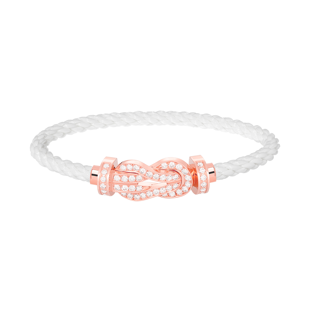[Favorite]LARGE 8-FIGURE BUCKLE FULL DIAMOND BRACELET - ROSE GOLD