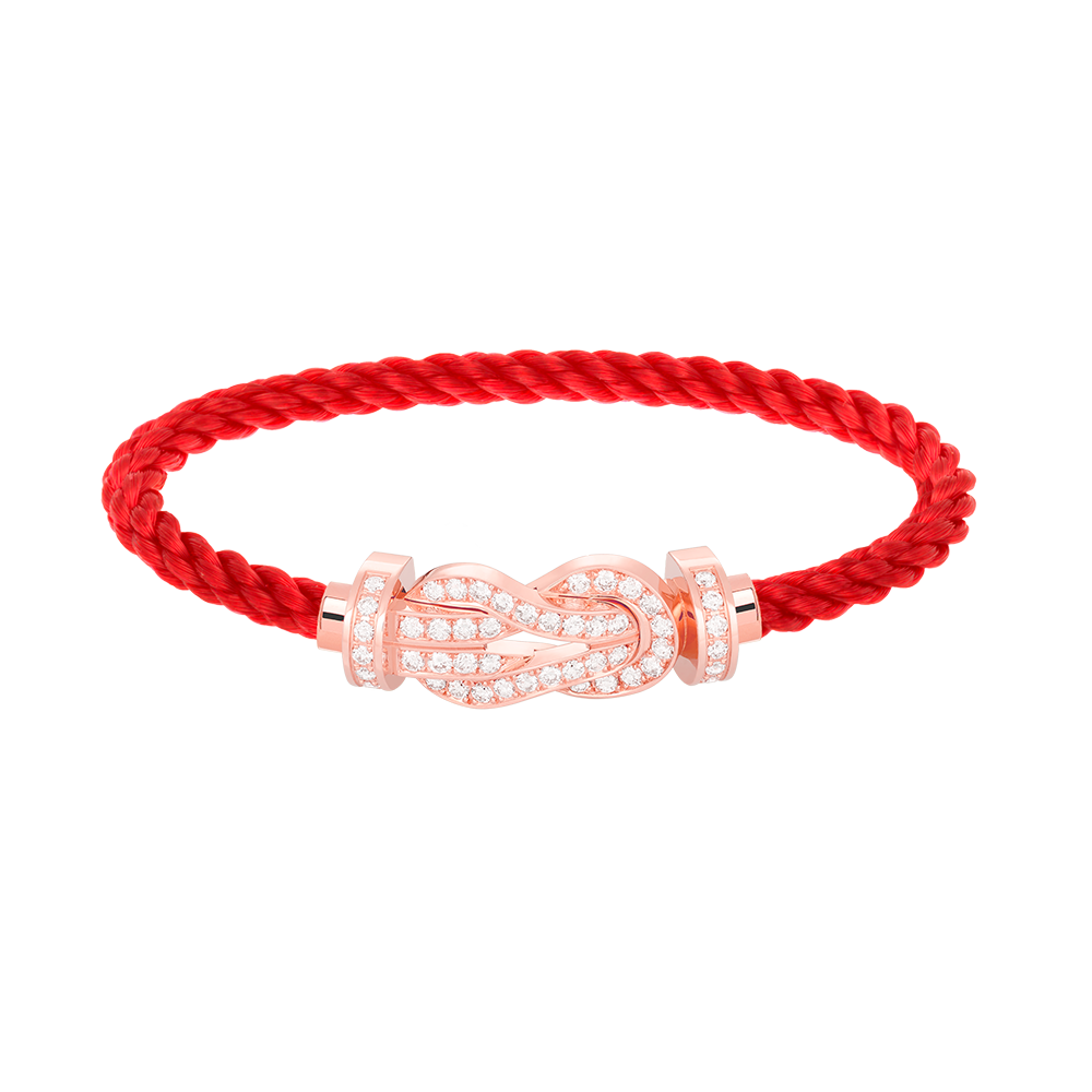 [Favorite]LARGE 8-FIGURE BUCKLE FULL DIAMOND BRACELET - ROSE GOLD