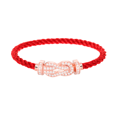 [Favorite]LARGE 8-FIGURE BUCKLE FULL DIAMOND BRACELET - ROSE GOLD