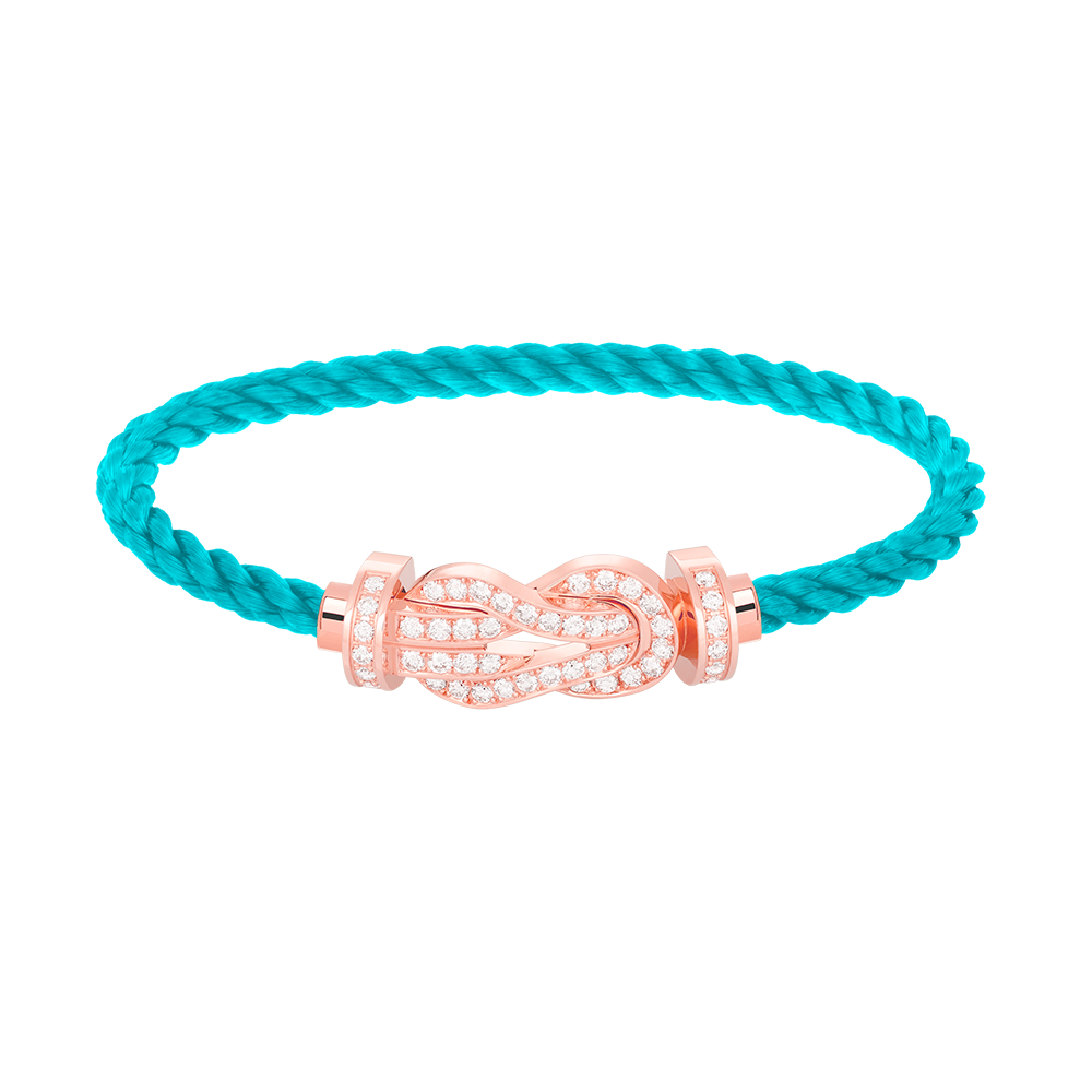[Favorite]LARGE 8-FIGURE BUCKLE FULL DIAMOND BRACELET - ROSE GOLD