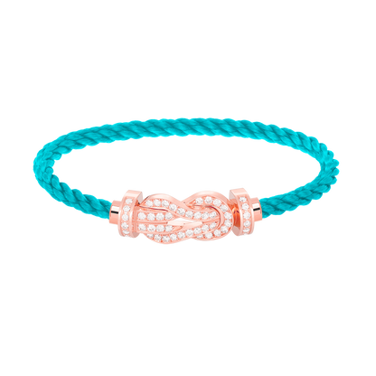 [Favorite]LARGE 8-FIGURE BUCKLE FULL DIAMOND BRACELET - ROSE GOLD