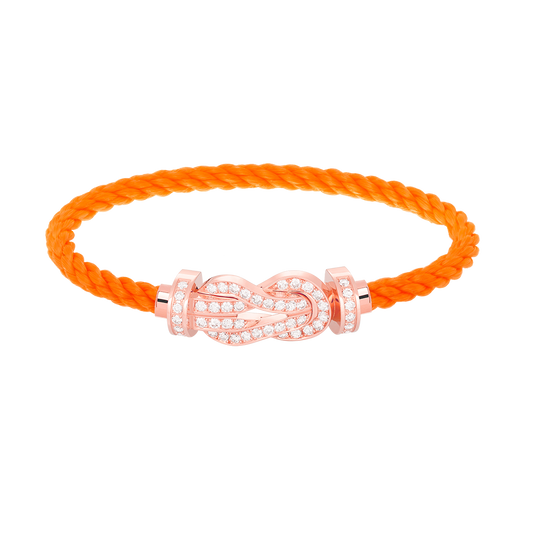[Favorite]LARGE 8-FIGURE BUCKLE FULL DIAMOND BRACELET - ROSE GOLD