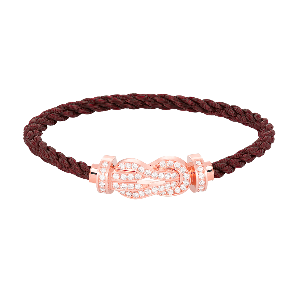 [Favorite]LARGE 8-FIGURE BUCKLE FULL DIAMOND BRACELET - ROSE GOLD