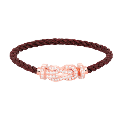 [Favorite]LARGE 8-FIGURE BUCKLE FULL DIAMOND BRACELET - ROSE GOLD