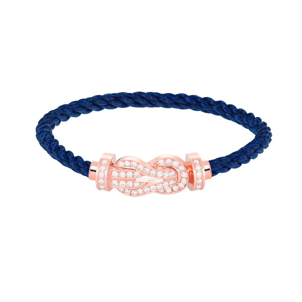 [Favorite]LARGE 8-FIGURE BUCKLE FULL DIAMOND BRACELET - ROSE GOLD