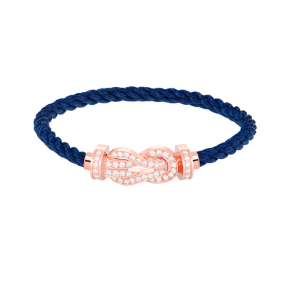 [Favorite]LARGE 8-FIGURE BUCKLE FULL DIAMOND BRACELET - ROSE GOLD