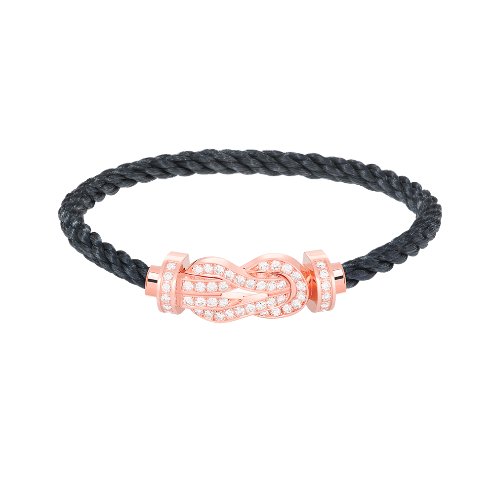 [Favorite]LARGE 8-FIGURE BUCKLE FULL DIAMOND BRACELET - ROSE GOLD