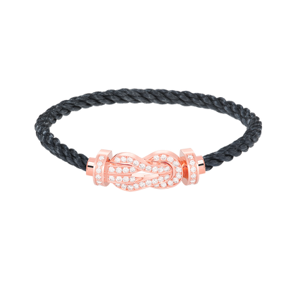[Favorite]LARGE 8-FIGURE BUCKLE FULL DIAMOND BRACELET - ROSE GOLD