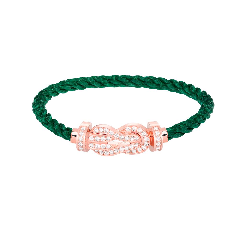 [Favorite]LARGE 8-FIGURE BUCKLE FULL DIAMOND BRACELET - ROSE GOLD