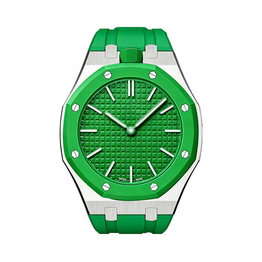 [Favorite]OAK POP GREEN STEEL SILICONE STRAP