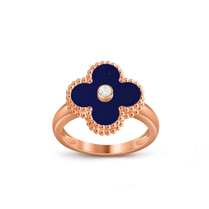 [Liebling]GLÜCKSKLEE DIAMANT-AKZENT ROSÉGOLD-RING KOLLEKTION