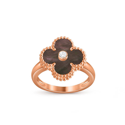 [Liebling]GLÜCKSKLEE DIAMANT-AKZENT ROSÉGOLD-RING KOLLEKTION