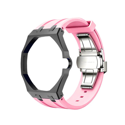 Royal Oak Pop Gehäuse aus schwarzem Edelstahl & Silikonarmband
