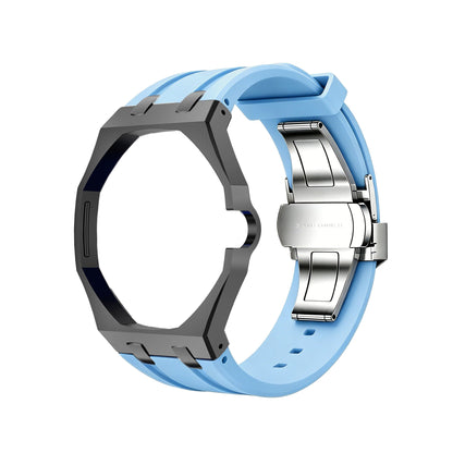 Royal Oak Pop Gehäuse aus schwarzem Edelstahl & Silikonarmband