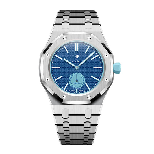 Correa de reloj integrada de envoltura completa con caja y brazalete de acero Royal Oak Pop Exclusive